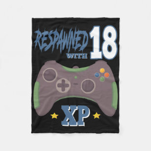 Wiederbelebt Mit 18 Xp Videospieler 18. Geburtstag Fleecedecke