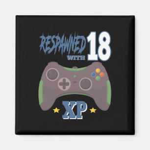 Wiederbelebt Mit 18 Xp Videospieler 18. Geburtstag Magnet
