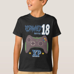 Wiederbelebt Mit 18 Xp Videospieler 18. Geburtstag T-Shirt