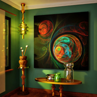Wiederbelebung der Abstrakt Art Wrapped Canvas Pri Leinwanddruck