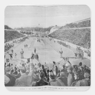 Wiederbelebung der Olympischen Spiele in Athen Quadratischer Aufkleber