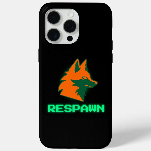 Wiederbelebung – Neon Gamer Fox Logo Case-Mate iPhone Hülle (Rückseite)
