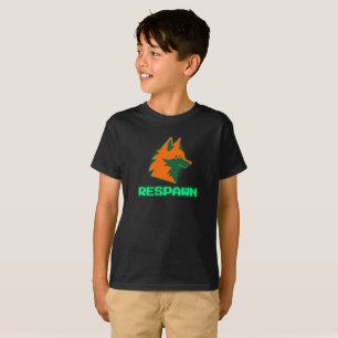 Wiederbelebung – Neon Gamer Fox Logo T-Shirt