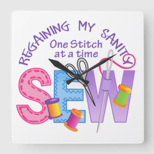 Wiedererlangen meiner Sanität Quadratische Wanduhr