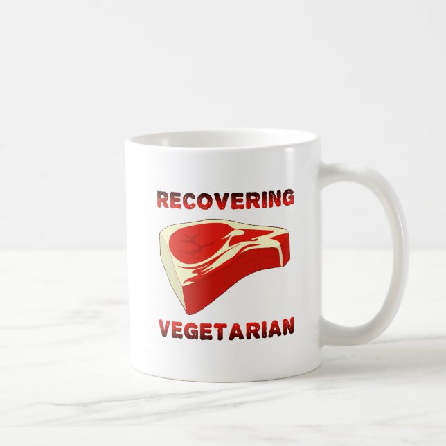 Wiedererlangung der vegetarischen Funny Mug Tasse (Rechts)