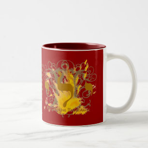 WIEDERERLANGUNG DES FUNKEN ~ ROTES ZWEIFARBIGE TASSE