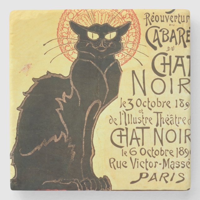 Wiedereröffnung des Chat-Noir Kabaretts, 1896 Steinuntersetzer (Vorderseite)