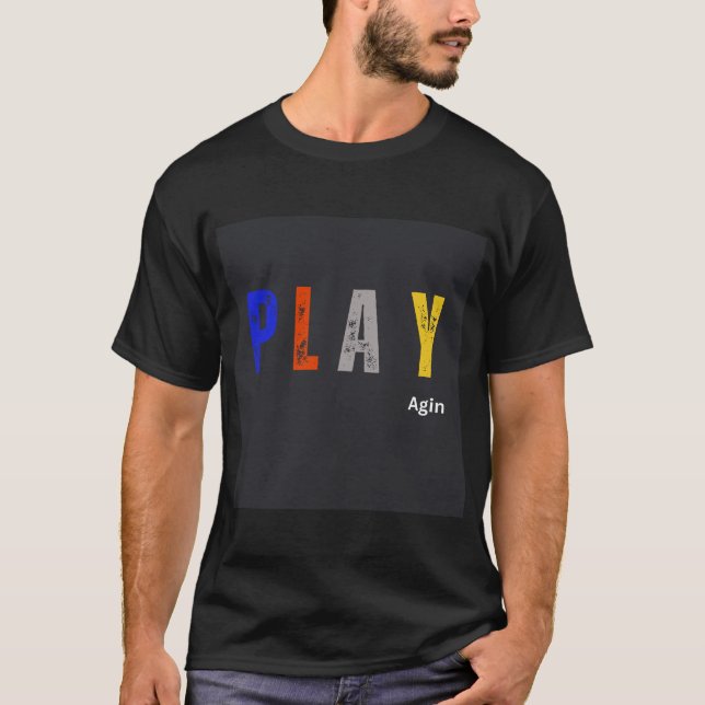 Wiedergabe bei Schreibdesign T-Shirt (Vorderseite)