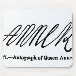 Wiedergabe der Unterzeichnung der Königin Anne Mousepad