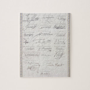 Wiedergabe der Unterzeichnungen des Tudors und ihr Puzzle