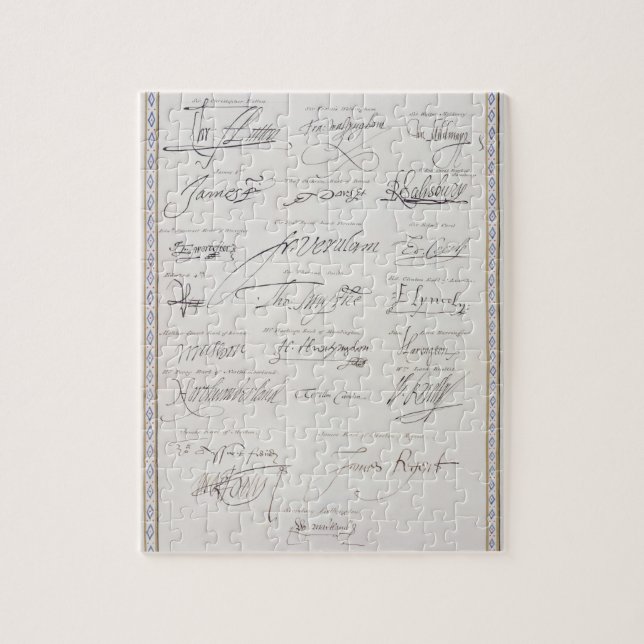 Wiedergabe der Unterzeichnungen des Tudors und ihr Puzzle (Vertikal)