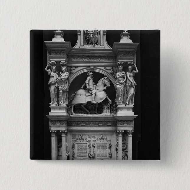 Wiedergabe des Grabs von Louis de Breze Button (Vorderseite)