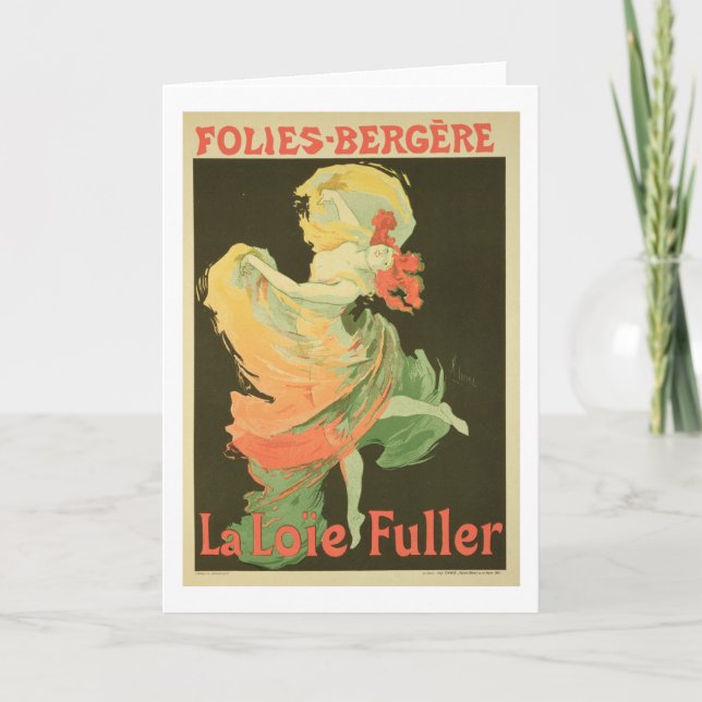 Wiedergabe einer Plakat-Werbung 'Loie Fuller Karte (Vorderseite)