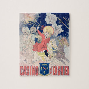 Wiedergabe einer Plakatwerbung das 'Kasino d Puzzle
