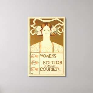 Wiedergabe einer Plakatwerbung der 'Frauen Leinwanddruck