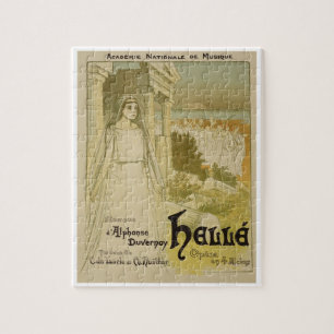 Wiedergabe einer Plakatwerbung die Oper 'er Puzzle