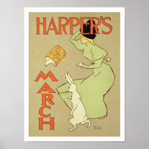 Wiedergabe einer Plakatwerbung 'Harpers Mag Poster