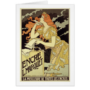 Wiedergabe einer Plakatwerbung 'Marquet Ink
