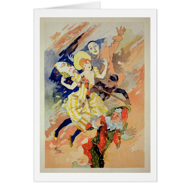 Wiedergabe eines Plakats für eine Pantomime, 1891 (Vorne)