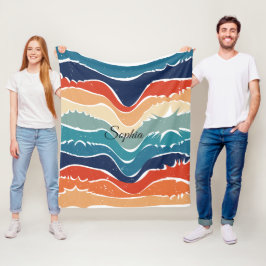 Wiedergabe von Retro-Regenbogenstreifen für benutz Fleecedecke