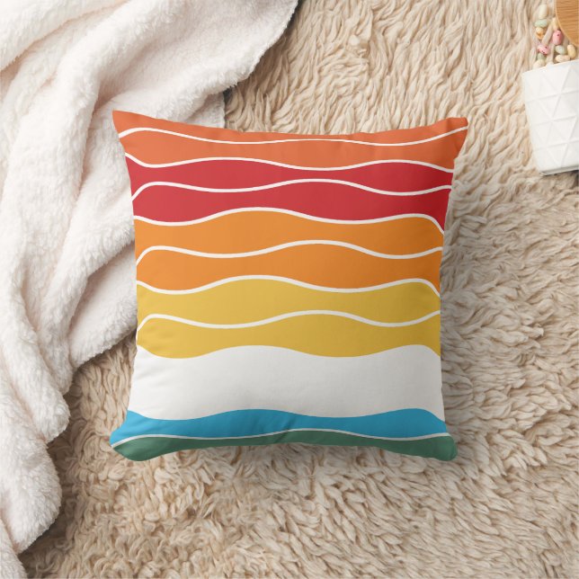 Wiedergabe von Retro-Regenbogenstreifen für benutz Kissen (Decke)