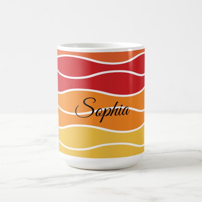 Wiedergabe von Retro-Regenbogenstreifen für benutz Verwandlungstasse (Zentrum)