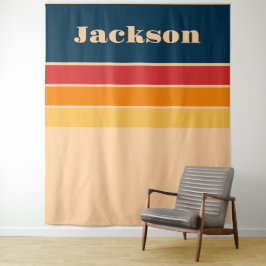 Wiedergabe von Retro-Regenbogenstreifen für benutz Wandteppich