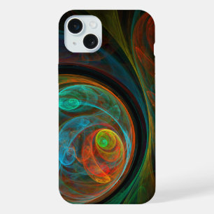 Wiedergeburt Blaue Abstrakte Kunst iPhone 15 Plus Hülle
