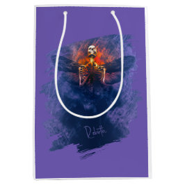 Wiedergeburt. Skelett mit aufsteigenden Flügeln Mittlere Geschenktüte