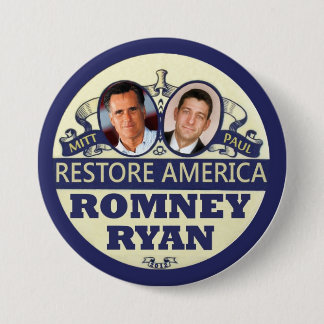 Wiederherstellung Amerika: Romney u. Ryan Button
