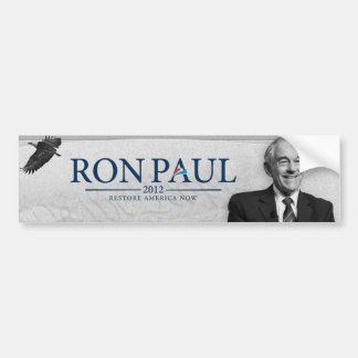 WIEDERHERSTELLUNG AMERIKA Ron Pauls 2012 JETZT Autoaufkleber