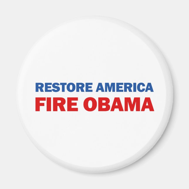 Wiederherstellung Amerikas Feuer Obama Magnet (Vorne)