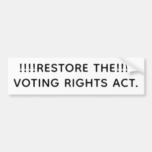Wiederherstellung des Voting Rights Act Hankamer A Autoaufkleber