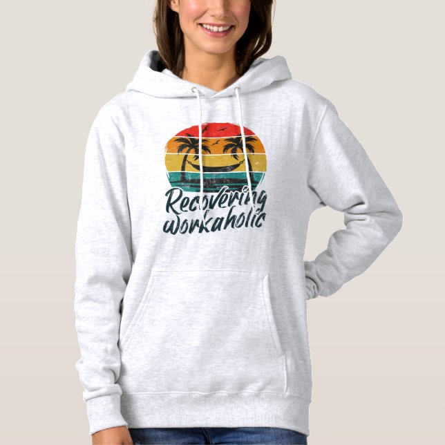 Wiederherstellung eines Workaholic Retro Sunset Va Hoodie (Vorderseite)