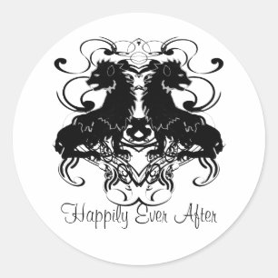 Wiederherstellung Vintager Löwen mit Wirbel Runder Aufkleber