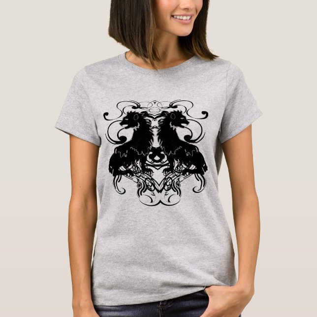 Wiederherstellung Vintager Löwen mit Wirbel T-Shirt (Vorderseite)