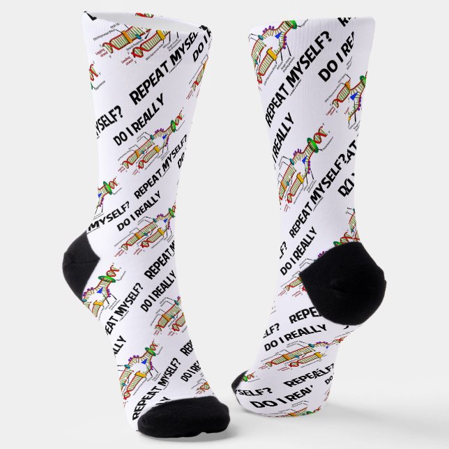 Wiederhole ich mich wirklich? DNA-Replikation Spaß Socken (Gewinkelt)