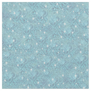 Wiederholen Sie Blauer Muster mit weißen Glitzern Stoff