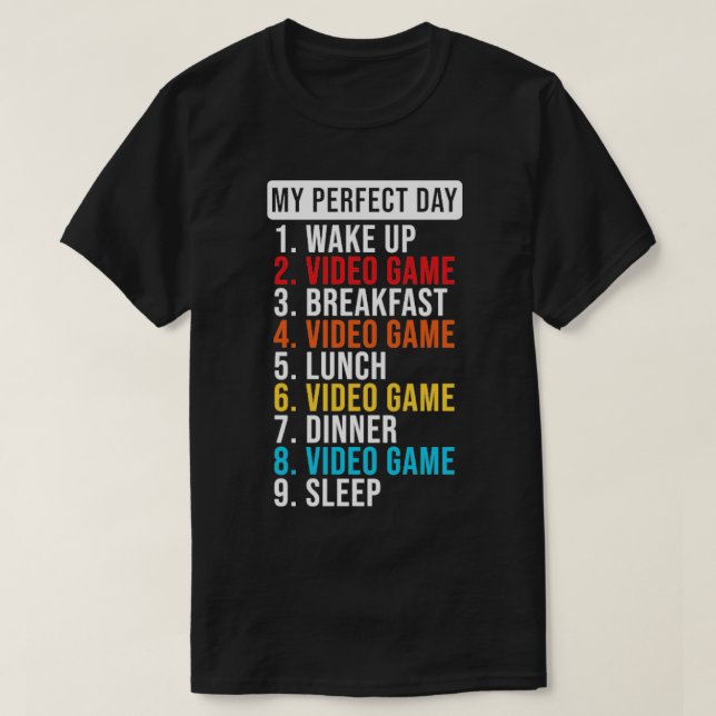 Wiederholen Sie das Sleep Video Game T-Shirt (Design vorne)