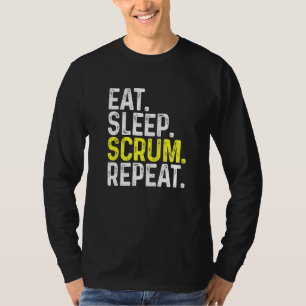 Wiederholen Sie den Rugby-Player für Sleep Scrum T-Shirt