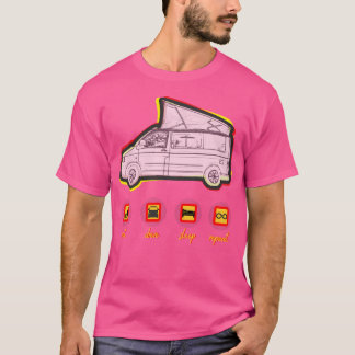 Wiederholen Sie den Schlaf am Laufwerk. Vintag Van T-Shirt