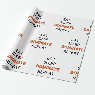 Wiederholen Sie den Schlaf-Dominat Geschenkpapier