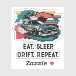 Wiederholen Sie den Schlaf-Drift. Japan Auto jdds  Aufkleber