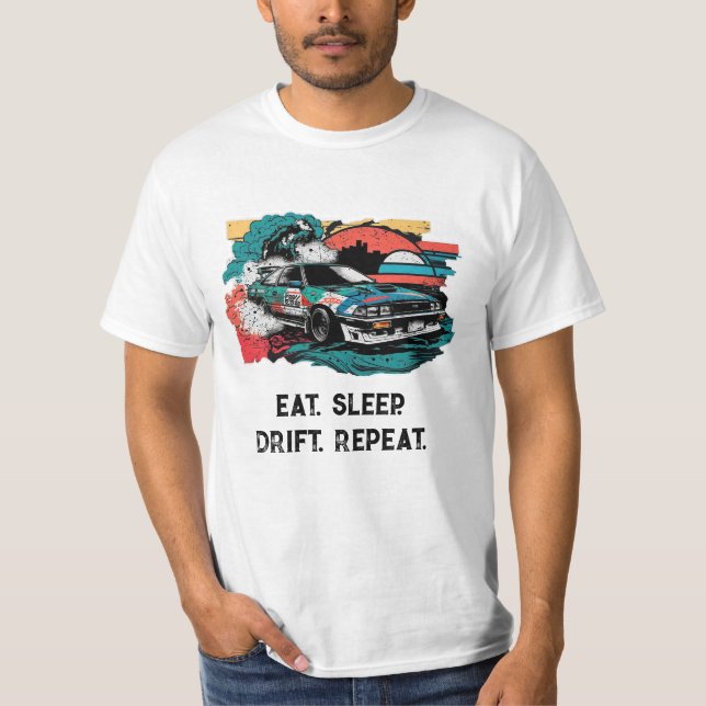 Wiederholen Sie den Schlaf-Drift. Japan Auto jdds  T-Shirt (Vorderseite)