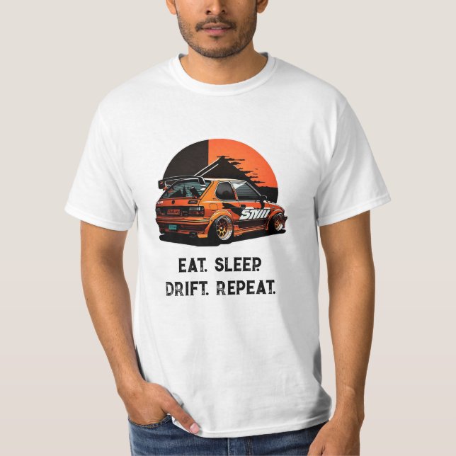 Wiederholen Sie den Schlaf-Drift. Japan Auto jdds  T-Shirt (Vorderseite)