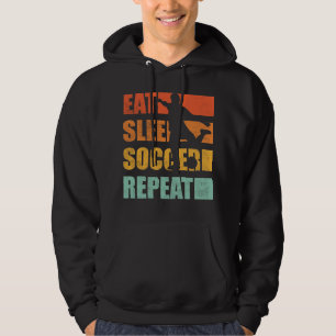 Wiederholen Sie den Schlaf-Fußball Hoodie