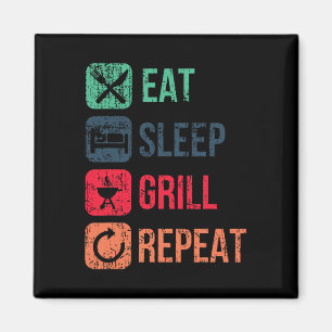 Wiederholen Sie den Schlaf-Grill Magnet
