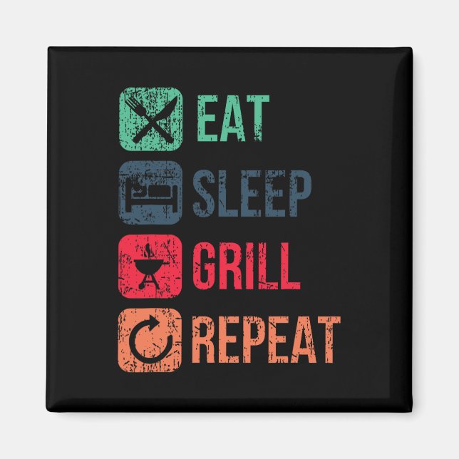 Wiederholen Sie den Schlaf-Grill Magnet (Vorne)