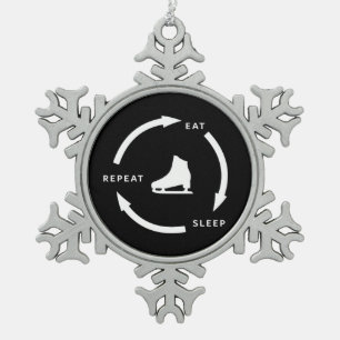 Wiederholen Sie den Schlaf, um das Sprichwort für  Schneeflocken Zinn-Ornament