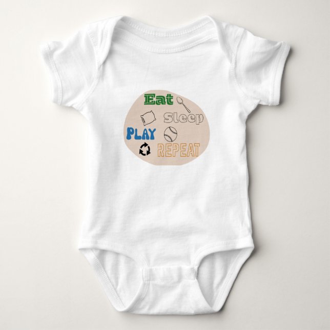 Wiederholen Sie den Sleep Play Baby Strampler (Vorderseite)